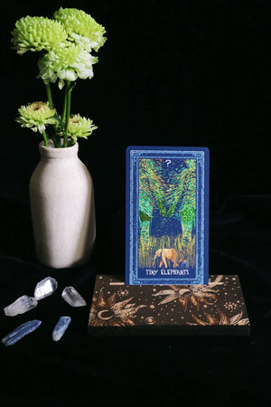 Moonflowers Wooden Cardholder (Single Card)
