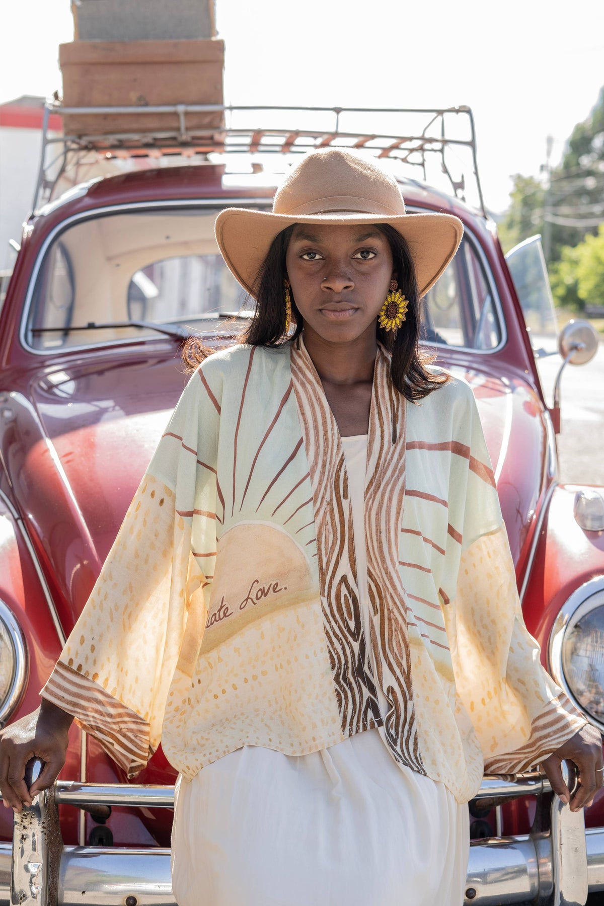Radiate Love Pixie Duster Cropped Kimono w/ Sunrise