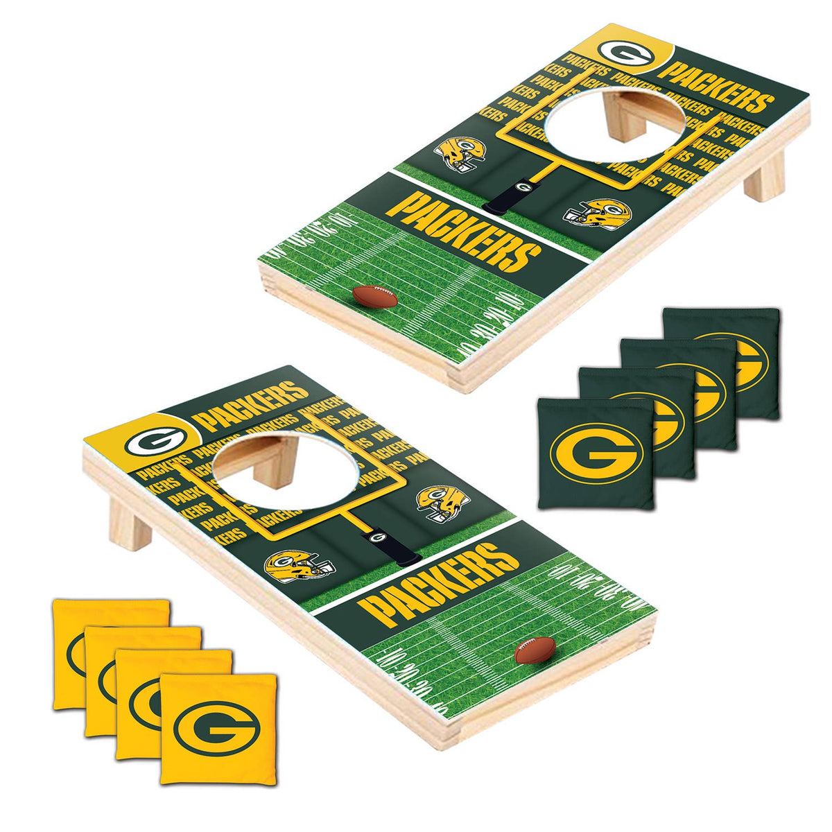 Green Bay Packers NFL Tabletop Cornhole Set