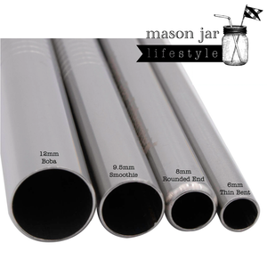 Stainless Steel Smoothie Straw for Quart Mason Jars