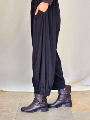 Bottom Gather Pants - Black