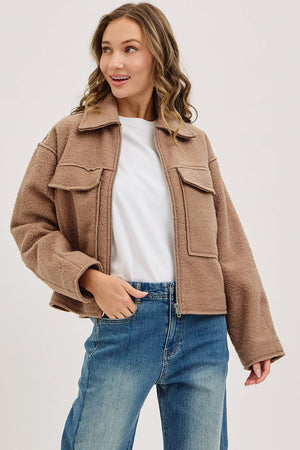 Textured Bomber Jacket