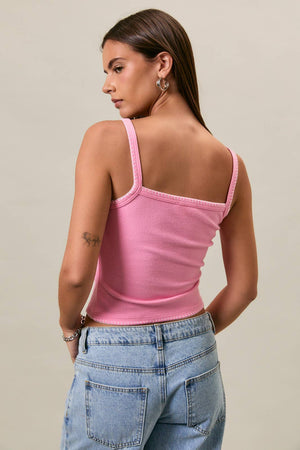 TANK TOP WITH AMERICAN FLAG ON FRONT