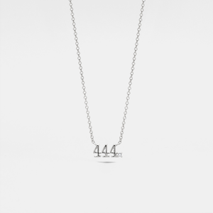 Dainty Angel Number Charm Necklace in 925 Sterling Silver