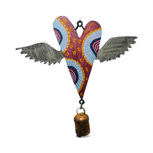 Heart Wind Chime cute bells garden metal gifts Hippie Teens