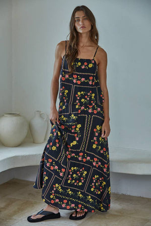 Woven Rayon Spandex Floral Print Tube Neck Top