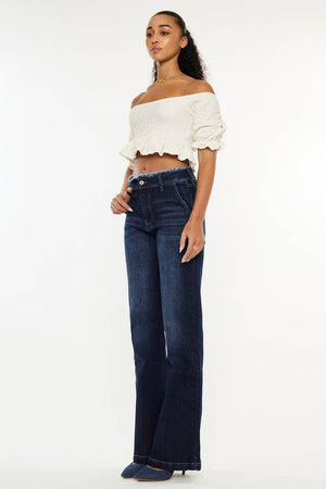 High Rise Wide Flare Jean