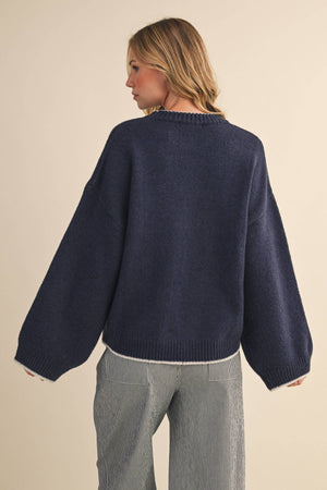 Navy Love Sweater