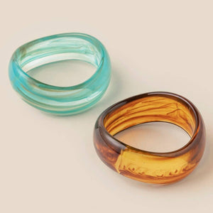Transparent Resin Bangle Bracelet