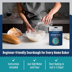 Organic Non-GMO Mature Sourdough Starter (12 g)