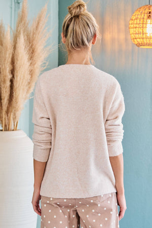 Matcha Club Patch Knit Sweater