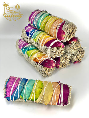 7 Chakra Rose White Sage Bundle