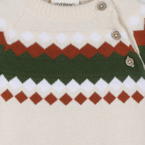 Fair Isle Organic Baby Jumpsuit
