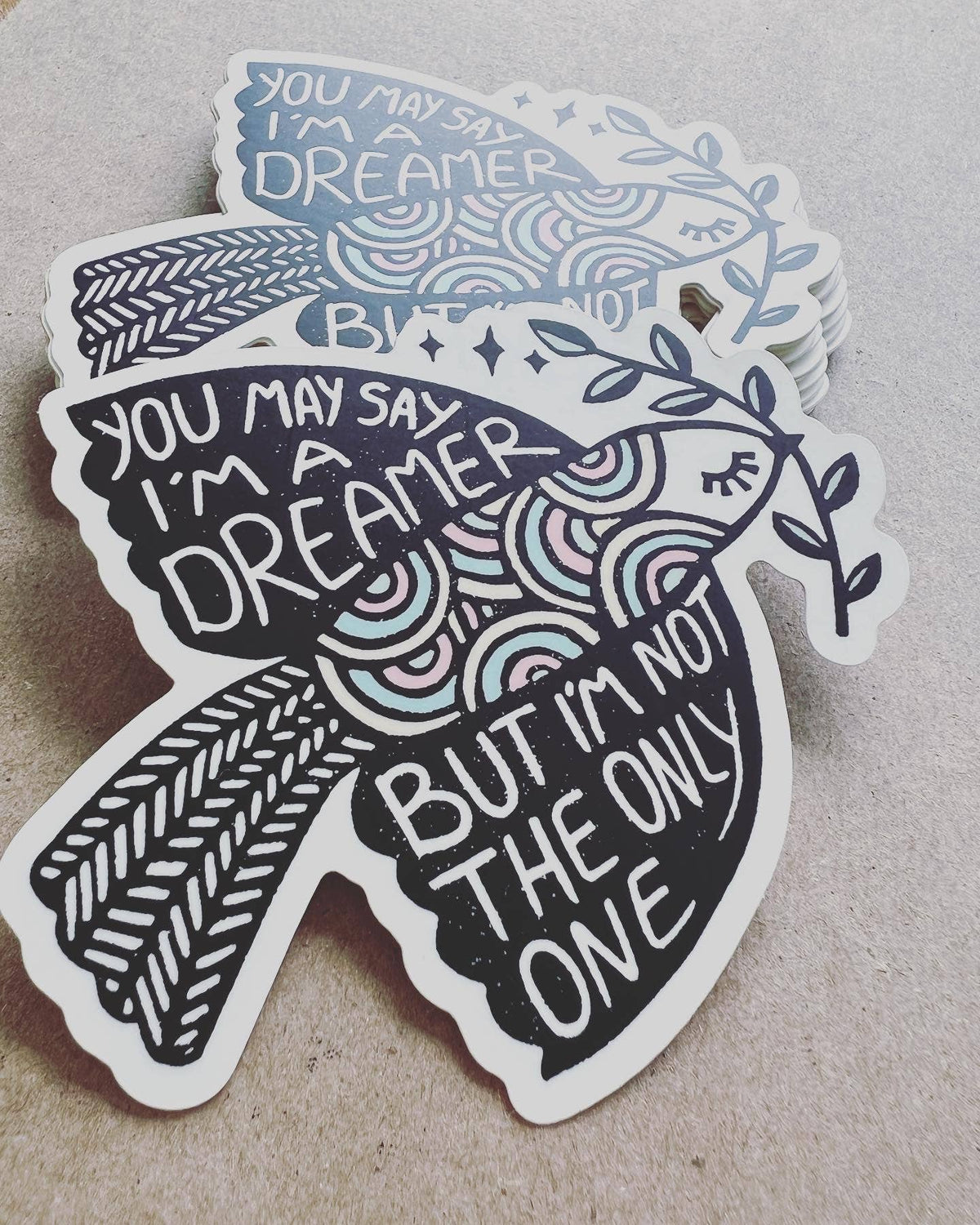 Peace Dove Decorative Stickers, Hippie Bird Stickers