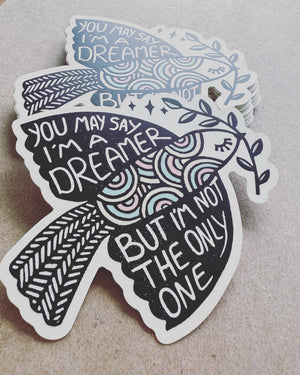 Peace Dove Decorative Stickers, Hippie Bird Stickers