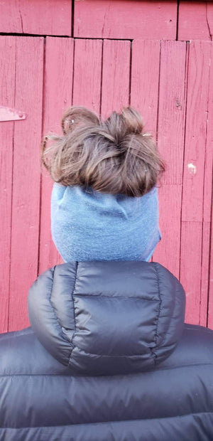 Upcycled Sweater Bun Beanie