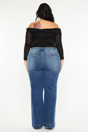Plus Size High Rise Wide Leg Trouser Jean