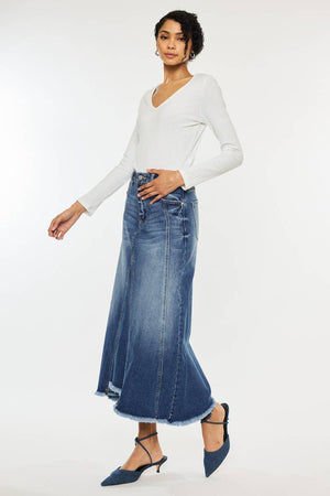 Mid length Denim skirt