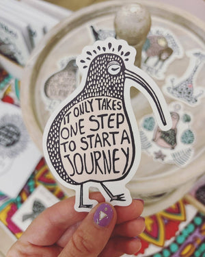 Fearless Kiwi Decorative Stickers, Waterproof Stickers