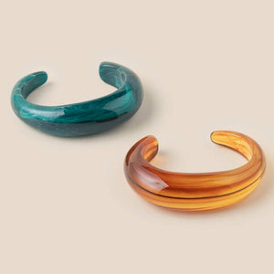 Transparent Resin Cuff Bracelet