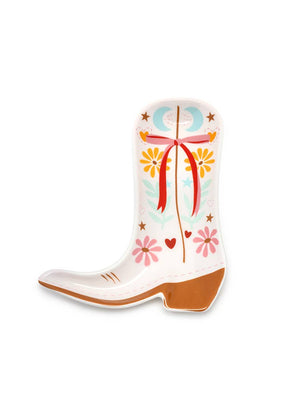 Cowgirl Boot Ceramic Trinket Tray