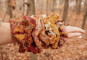 Boho Oversized Recycled Silk Scrunchie