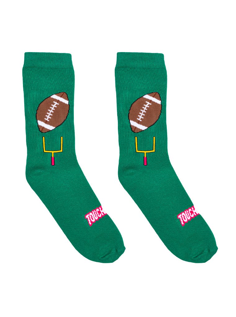 Touchdown Football 3D Crew Socks – Green