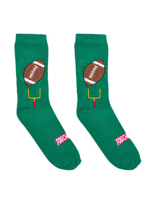 Touchdown Football 3D Crew Socks – Green