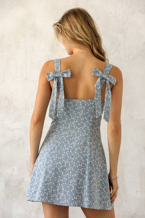 DITSY FLORAL BOW STRAP DRESS