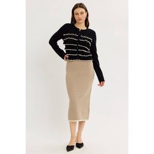 Bold Tiered Ruffle Sweater Cardigan