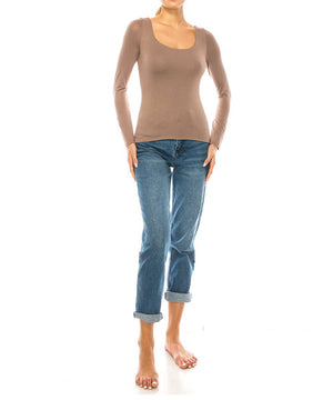 Bamboo Double Layered Long Sleeve Top