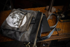 Full Moon Recycled Canvas Messenger