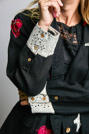 Star & Heart Appliqué Relaxed Blazer