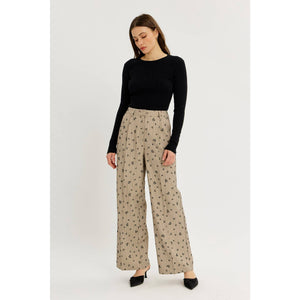 Fitted Ribbed Knit Top with Button Detail Sleeves