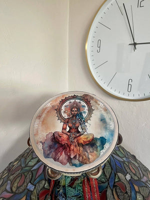 Mystical Goddess Tambourine Wall Hanging - 8 inch
