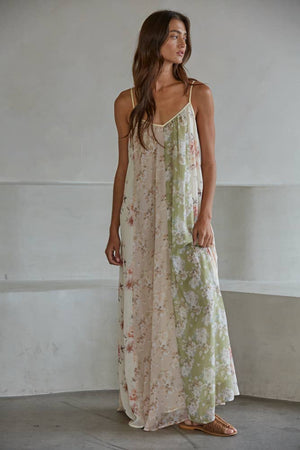 Chiffon Multi Floral Print Maxi