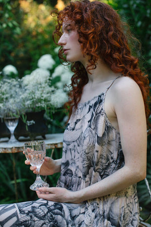 Peace Wine & Sunshine Bohéme Maxi Slip Dress in Rosé Blush
