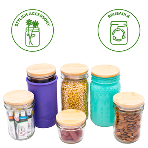 Bamboo Storage Stopper Lid for Mason Jars