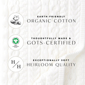 Shawl Collar Organic Cable Sweater