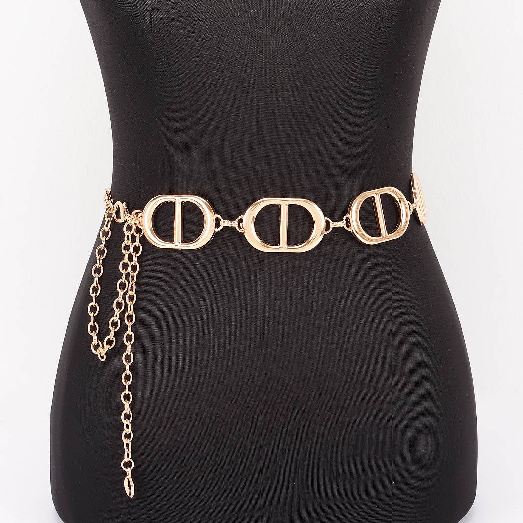 Dangle Link Chain Belt – Gold
