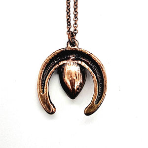Labradorite Inverted Moon Necklace