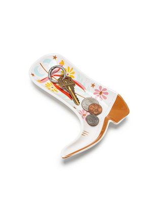 Cowgirl Boot Ceramic Trinket Tray