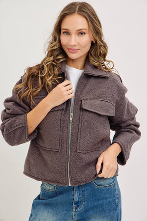 Textured Bomber Jacket