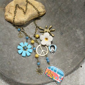 On The Road with The Beatles Retro Charm Necklace