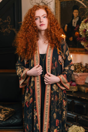 Heart of Gold Opera Duster Kimono Robe - Sacred Heart