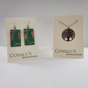 Flame Paint Copper GoGo Teardrop Earrings