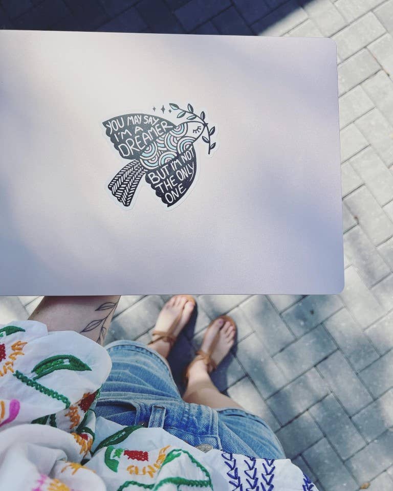 Peace Dove Decorative Stickers, Hippie Bird Stickers