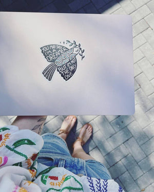 Peace Dove Decorative Stickers, Hippie Bird Stickers