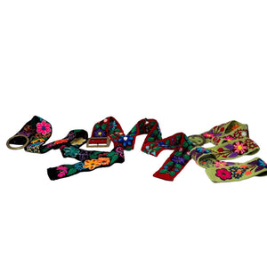 Handmade Peruvian Embroidered Flower Belt