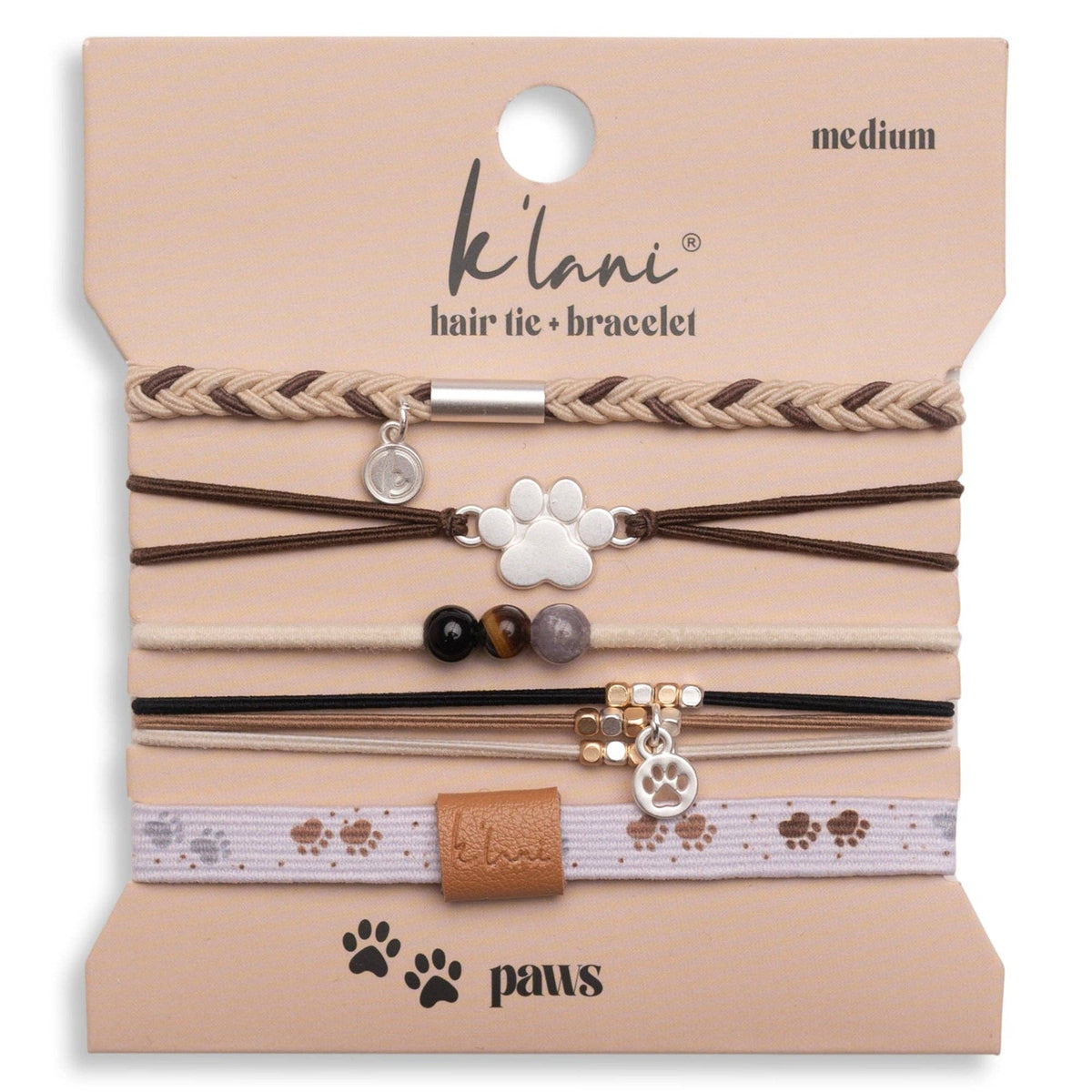 Paws Hair Tie Bracelet Set
